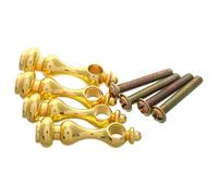 SHINEOFI 4 Pièces Connecteur de Poteau en Fer Doré pour Meubles, Accessoire Robuste et Facile à Retirer, pour Réparation de Barreaux de Garde-Corps D'étagère