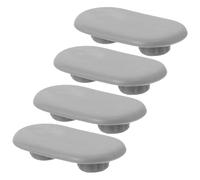 SHINEOFI 4 Pièces Ensemble Butoirs de Toilette Plastique et Siège Stabilisateur en Solide Fixation Sécurisée et Remplacement Facile Universels pour Salle de Bains D'hôtel D'école