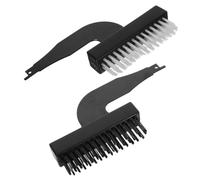 SHINEOFI 4 Pièces Kit Brosse Scie Alternative en Nylon et Métal, Noir | Accessoire Tête Grattoir, pour Acier et Métaux, Nettoyage, Dégraissage, Préparation