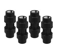 SHINEOFI 4 Pièces Raccord D'irrigation Goutte à PE 25mm Noir pour Tuyau | Réparation de Tuyau Déchiré ou Cassé, Usage Jardin et Ferme, Diamètre Intérieur 0,98 Po, Système Goutte