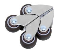 SHINEOFI 4 Pièces Roues pour Meubles en Caoutchouc Silencieuses Fixation Métal, Roulettes Directionnelles Mini Pivotantes, Compatibles Surfaces Dures comme Bois ou Carrelage, pour Chambres