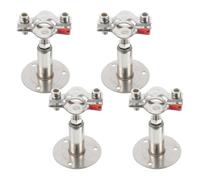 SHINEOFI 4 Pièces Support Mural Réglable en Acier Inoxydable 304 pour Conduit et Tuyau Base à Angle Ajustable et Design Pré-percé, Cuisine et Rénovations Électriques