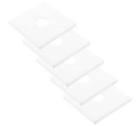 SHINEOFI 5 Pièces Cache-rosace Carré en Abs Blanc pour Bras Design Séparé, Finition Uniforme et Installation Encastrée, pour Hôtels et Appartements Modernes