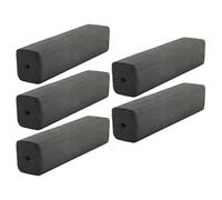 SHINEOFI 5 Pièces Charbon de Bois en Bambou Noir pour Barbecue et Camping | Usage Longue Durée, Allumage Simple, Format Polyvalent, pour Professionnels et Débutants en Extérieur