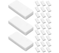 SHINEOFI 50 Pièces Gomme Rectangulaire Blanche en Tpr pour Dessin et Fournitures Scolaires, Effaçage Doux et Élasticité, pour Artistes et Étudiants en ureau