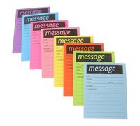 SHINEOFI 8 Pièces Bloc-notes pour Messages Téléphoniques Coloré Fluorescent Carnet de Notes Pratique et Léger Autocollant pour Bureau et École