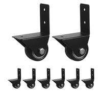 SHINEOFI 8 Pièces Roulette Latérale pour Mobilier de Bureau avec Support Abaissé Roulettes Robustes et Silencieuses pour Mobilité Facile et Stable