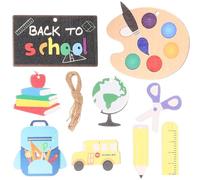 SHINEOFI 9 Pièces Bannière Colorée de Retour à École en Papier Décorative pour Fenêtres et Branches D'arbres, Décoration Festive et Toile de Fond Photo pour Salle de Classe Plusieurs styles