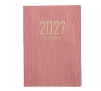 SHINEOFI Agenda de Poche Rose 2027 en Papier et Pu, Planificateur Compact et Polyvalent pour Étudiants et Professionnels, pour L'école Voyages