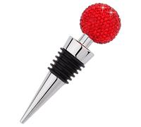 SHINEOFI Alliage de Zinc Bouchon de Bouteille de Vin, Cône Rouge | Strass Décoratif, Insertion et Retrait Faciles, Usage Restaurant et Bar, pour Bouteilles de Vinaigre et Soja