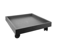 SHINEOFI Bac de Récupération Carré à Roulettes pour Déshumidificateur | Bord Étanche, Base Stable Antidéplacement, Plastique et Métal, pour Humidificateurs, Climatiseurs, Jardinage Intérieur