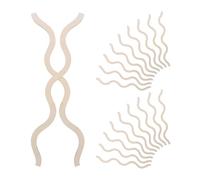 SHINEOFI Baguette en Bois Khaki à Bord Festonné 20 Pièces, Design Artistique pour Placards et Murs, Usage Polyvalent avec Installation Simple