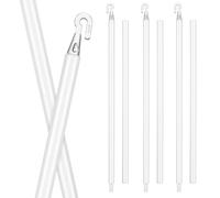 SHINEOFI Baguettes de Remplacement pour Stores Verticaux 3pcs en PP Blanc avec Crochet, Poignée Confortable et Structure Légère, Compatibles et Polyvalentes pour Ouverture Facile