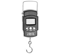 SHINEOFI Balance Électronique Portable Peson Précis Multifonction 50kg avec Ruban à Mesurer et Poignée en Acier Inoxydable Élargie pour Voyage et Cyclisme
