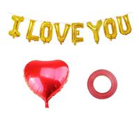 SHINEOFI Ballons Étanchéité de en Cœur pour Saint-valentin Décoration Aluminium 29pcs Mariage et Fond Photo