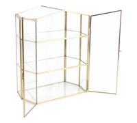 SHINEOFI Boîte à Bijoux en Verre 3 Niveaux Conteneur de Rangement Multicouche Organisateur de Cosmétiques Compact pour Bureau et Salle de Bain Support Intégré