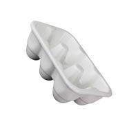 SHINEOFI Boîte à Œufs Porte-Œufs en Céramique Blanche 6 Compartiments Rangement Compact pour Maintenir Œufs en Place pour Réfrigérateur