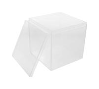 SHINEOFI Boîte de Démonstration de Volume Structure Robuste de Cube en Plastique Transparent 1000ml Échelle Segmentée Claire pour Explorations en Laboratoire de Mathématiques