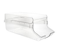 SHINEOFI Boîte de Rangement Frigo Transparente à Deux Niveaux Organiseur de Canettes de Soda Automatique Distributeur de Boissons Empilable pour Réfrigérateur et Cuisine
