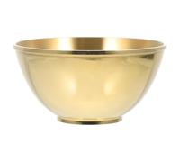 SHINEOFI Bol Offrande Bouddhiste en Cuivre Or Intérieur Plat et Lisse, Matériau Robuste, pour Thé et Nourriture Devant Temple Bouddhiste ou Décoration Intérieure