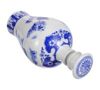 SHINEOFI Bouteille en Céramique Chinoise Bleue et Blanche de 0,5kg pour Vin, Décor Élégante et Délicate, Surface Lisse, pour Décoration de Bureau ou Maison