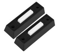 SHINEOFI Boutons de Sonnette Noirs 2pcs LED Intégrée, Installation Murale Facile en Plastique Mat, Rétroéclairage Doux, pour Porte de Garage et Entrée Maison