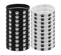 SHINEOFI Bracelets en Caoutchouc Élastiques à Motif D’empreintes de Pattes Chien, 48 Pièces Noir et Blanc, Multicolores, Présents pour Fêtes D’anniversaire et Soirées Dansantes,