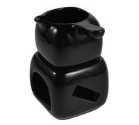 SHINEOFI Brûleur Huiles Essentielles en Céramique Noir Régulation Précise Température et Diffusion D'arôme pour Séances de Relaxation à Domicile