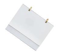 SHINEOFI Calendrier de Bureau Vierge à Feuilleter avec Classeur à | Cartes D’étude Perforées, Impression par Sublimation, Support de Table, pour Bureau et Décoration