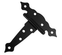 SHINEOFI Charnières De Porte Noires Robustes Charnières à Sangle Pour Portes De Grange Installation Sécurisée Et Clôtures