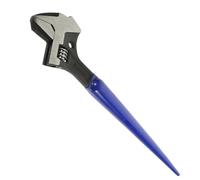 SHINEOFI Clé à Molette Réversible Robuste Avec Mâchoire Ajustable Queue Pointue Et Tête Marteau Poignée Pour Alignement Finition Phosphate Noir