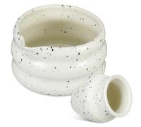 SHINEOFI Coffret à Thé Matcha Japonerie en Céramique Blanc, Ensemble Polyvalent pour Rituels de Thé et Salon, Bol Profond Élégant avec Accessoires Traditionnels