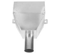 SHINEOFI Collecteur D'eau de Pluie en Acier Inoxydable Argenté Bec Élargi et Bride Standard, Installation Rapide pour Rénovation de Toit ou Amélioration de Drainage
