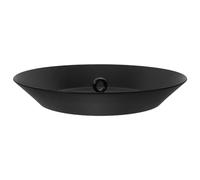 SHINEOFI Collecteur d'eau de Pluie en Alliage D'aluminium Noir, Bassin Rond pour Chaînes de Pluie, Stockage pour Gouttières et Fontaines Extérieures