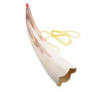 SHINEOFI Corne de Pirate en Corne de Bœuf Naturelle, Instrument à Vent Réaliste Facile à Utiliser pour Cosplay et Rassemblements à Thème Viking