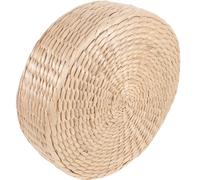 SHINEOFI Coussin de Siège Tressé en Paille Naturel 30 Cm X 10 Cm, Tapis de Sol Rond Respirant, Coussin D’Assise pour Contemplation et Yoga, Usage Intérieur et Extérieur, Décoration
