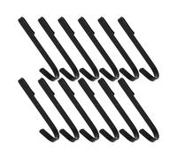 SHINEOFI Crochet à Clip en J en Acier Inoxydable 20 Pièces | Fixation Sûre, Accrochage Facile, Usage Polyvalent, Format Robuste, Noir, pour Étagère Métallique