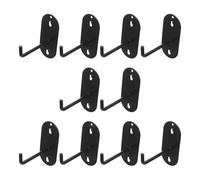 SHINEOFI Crochets Ovales en Métal Noir Double Couche Résistance à Flexion Lot de 10 Set de Set de Pièces pour Panneau Perforé 40 Trous pour Rangement Outils Garage et Atelier