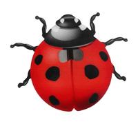SHINEOFI Décoration Murale Exterieur Coccinelles en Métal Fer, Applique Murale Décorative Rouge, pour Jardin et Intérieur, Style Réaliste
