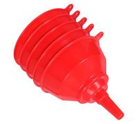 SHINEOFI Entonnoirs à Huile Résistant la Chaleur Éclaboussures en Plastique Rouge Ensemble de 5 Grand Embouchure Large Cuisine Transferts sans Dégâts