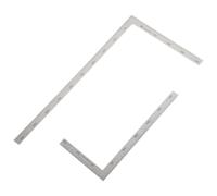 SHINEOFI Équerre de menuisier Règle en L en Acier Inoxydable 2 Pcs Échelle Claire Portable pour Travail du Bois et Dessin pour Amateurs et Étudiants