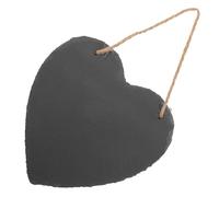 SHINEOFI Étiquette avec Corde Suspendue de Plante Forme Cœur en Ardoise Noire Marqueur Solide et Identification des Plantes pour Décoration Murale
