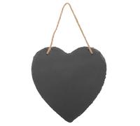 SHINEOFI Étiquette pour Plantes en Ardoise Noire de Cœur avec Corde Suspendue, Panneau de Jardin Décoratif et Marqueur Naturel pour Plantes et Aliments