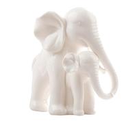 SHINEOFI Figurine Décoration Délicate et Réaliste Éléphant en Porcelaine Blanche ou Présent Éducatif Mère et Garçon et Filles pour Chambre D'garçon et Filles