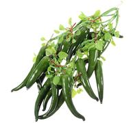 SHINEOFI Guirlandes Décoratives de Poivrons Artificiels Verts 5pcs en Mousse et Ficelle de Chanvre Réalistes pour Décoration Cuisine ou Hôtel