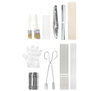 SHINEOFI Kit D'ustensiles pour Barbecue en Acier Inoxydable Léger Brochettes Multifonctions pour Camping et Pique-niques, Ensemble Complet