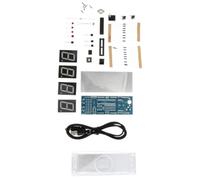 SHINEOFI Kit Horloge Numérique LED DIY avec Microprocesseur Scm Composants Intégrés pour Horloge Digitale Verte Compact pour Projets Électroniques et Apprentissage