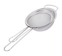 SHINEOFI Lot 2 Tamis à Farine en Acier Inoxydable 15 Cm et 18 Cm, Passoires à Mailles Fines Solide pour Pâtisserie, Ustensiles la Cuisine Inox Professionnel, Outils de Tamisage pour Farine
