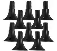 SHINEOFI Lot de 10 socles de lampe de rechange pour lampes solaires de sol - En ABS - Noir - 7,00 x 6,00 x 2,10 cm - Pour jardin, pelouse, cour et allée