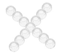 SHINEOFI Lot de 20 Butées de Chaînette Transparentes en Pom pour Store Vertical, Accessoires de Chaîne de Perles Arrêt Sécurisé et Design Élégant